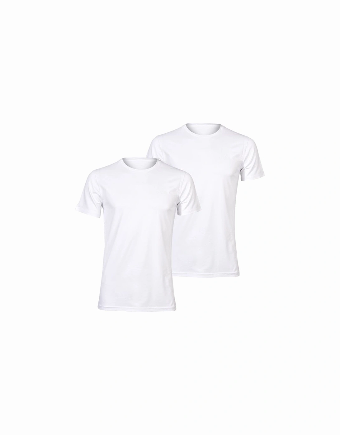 2-Pack Cotton Modal Crew-Neck T-Shirts, White, 6 of 5