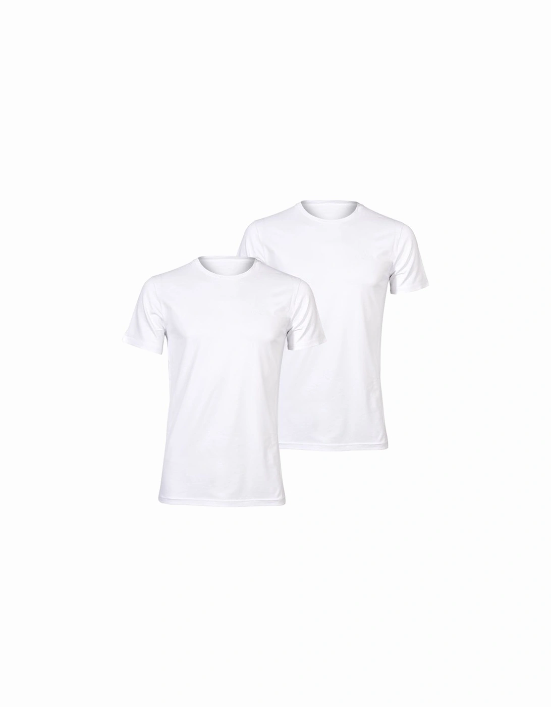 2-Pack Cotton Modal Crew-Neck T-Shirts, White, 5 of 4