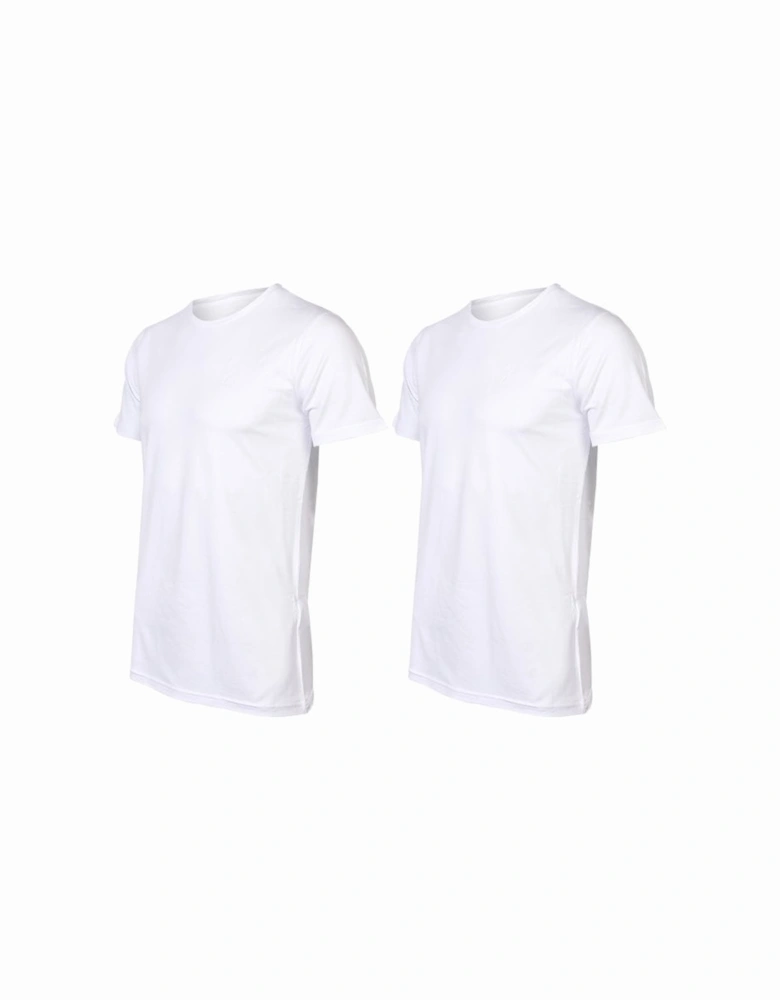 2-Pack Cotton Modal Crew-Neck T-Shirts, White