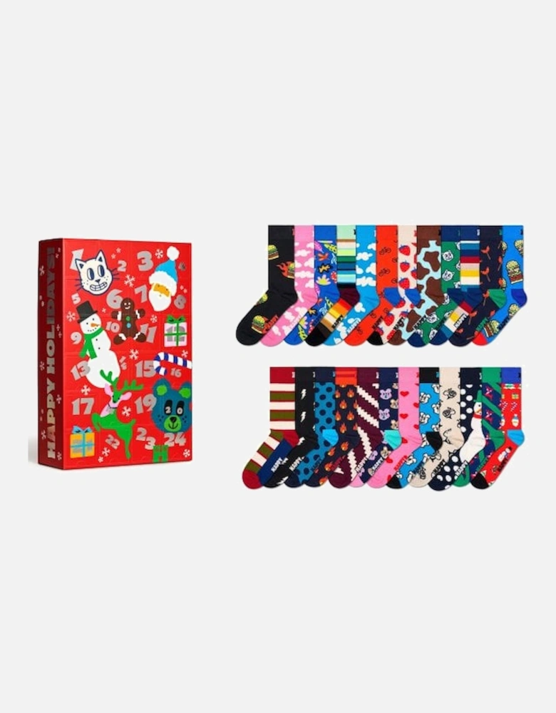 24-Pack Socks Happy Holidays Advent Calendar