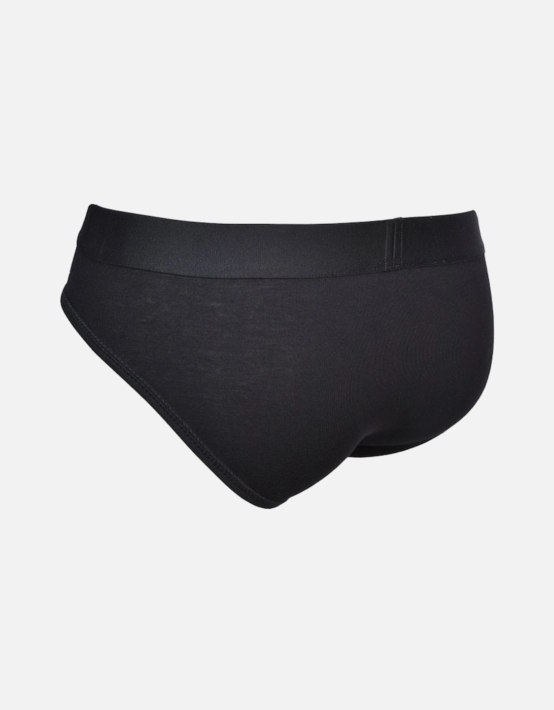 Angled Logo Low-Rise Brief, Black/white