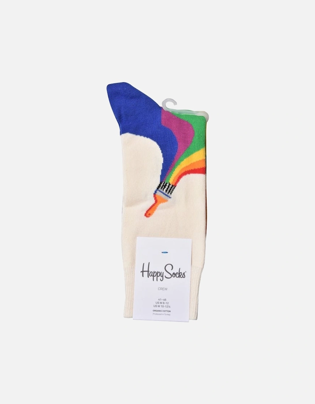 Pride Colour Socks, White/Rainbow