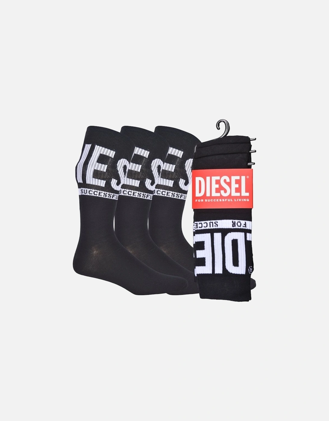 3-Pack Logo Sports Socks, Black, 5 of 4