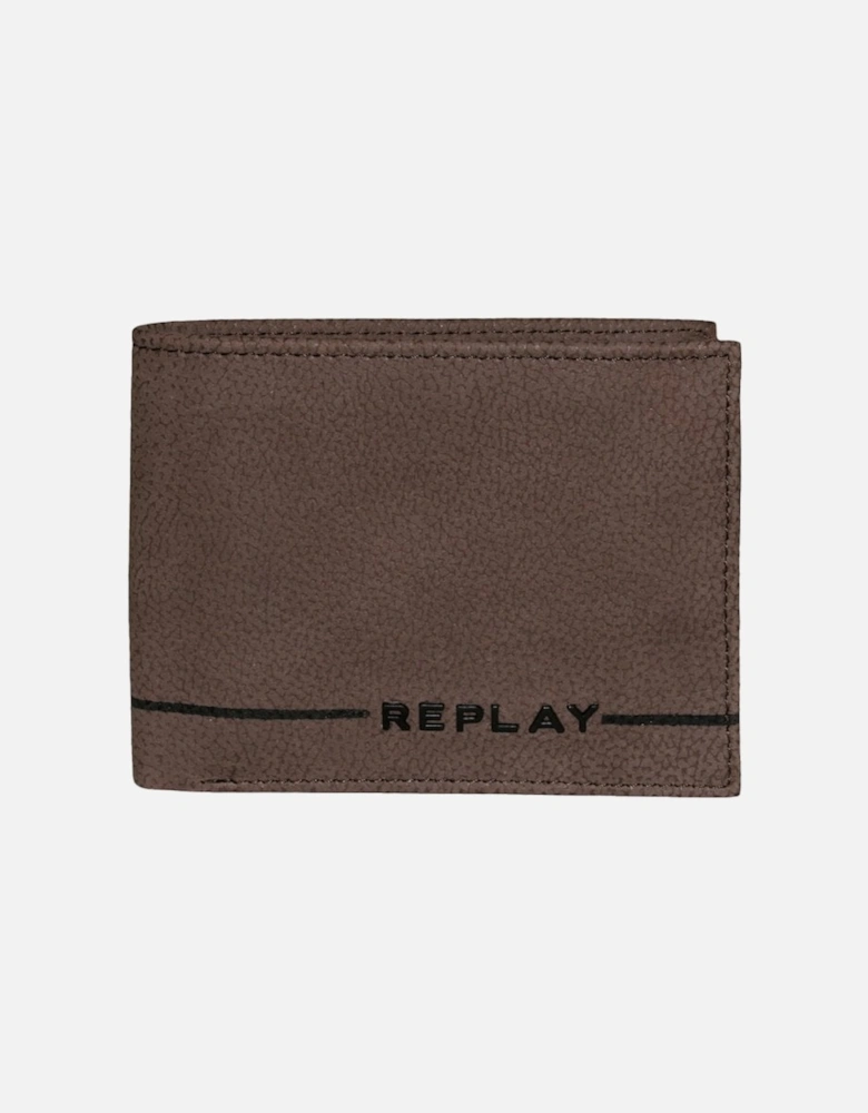 Classic Bi-Fold Leather Wallet, Wood Brown