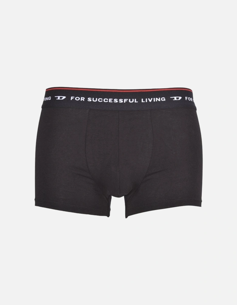 3-Pack "For Successful Living" Boxer Trunks, Black