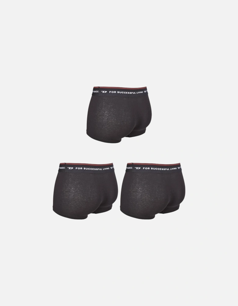 3-Pack "For Successful Living" Boxer Trunks, Black
