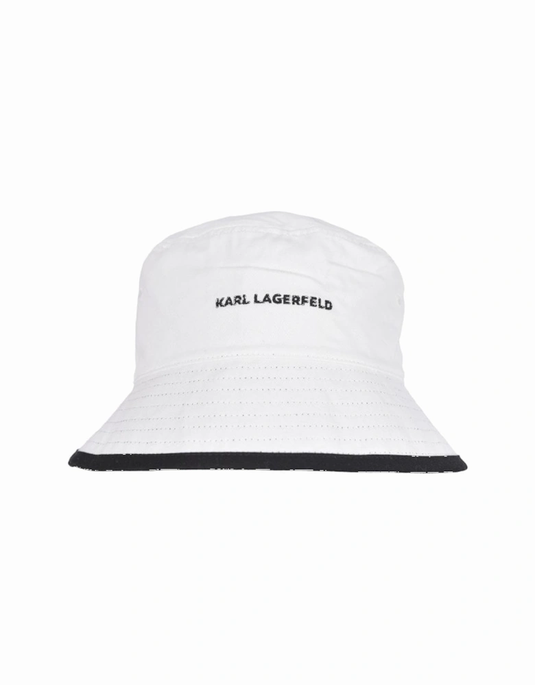 Ikonik Logo Reversible Bucket Hat, Black