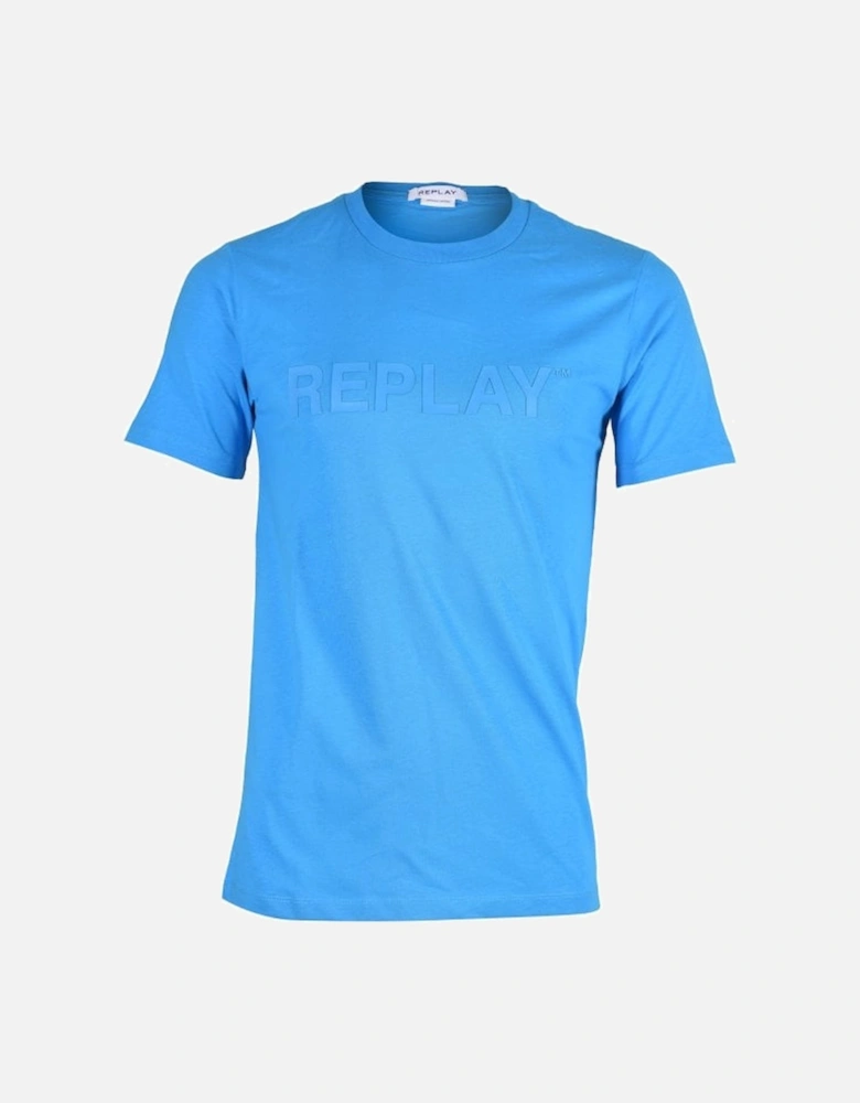 Appliqued Logo T-Shirt, Summer Blue