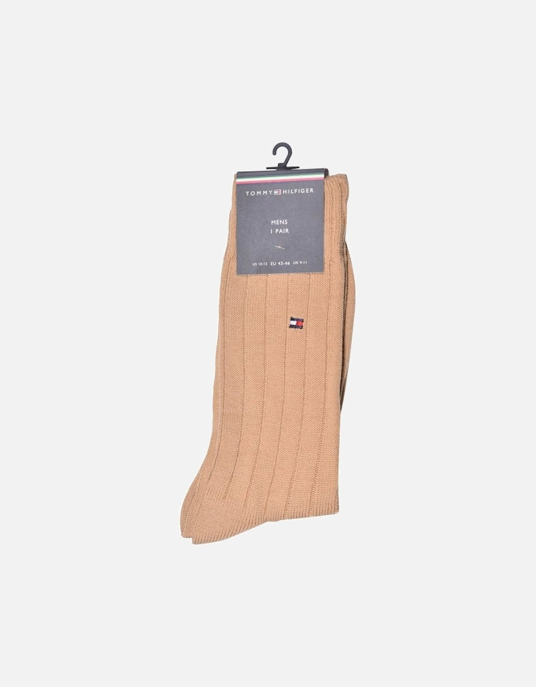 Merino Wool Ribbed Boot Socks, Sand