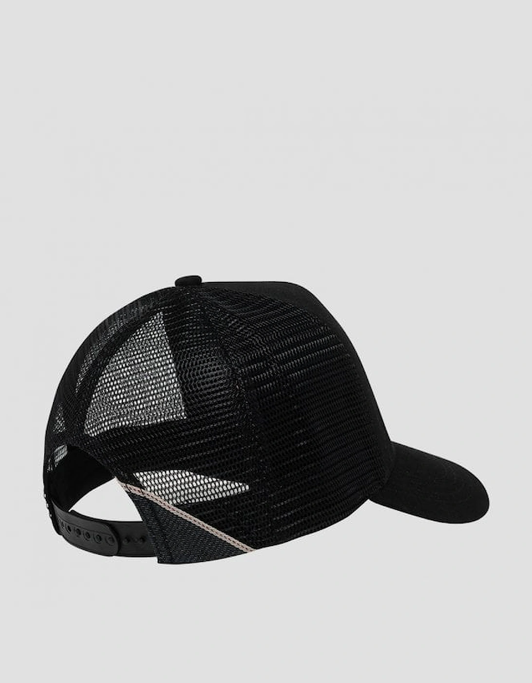 Archive Logo Twill & Mesh Baseball Cap, Black