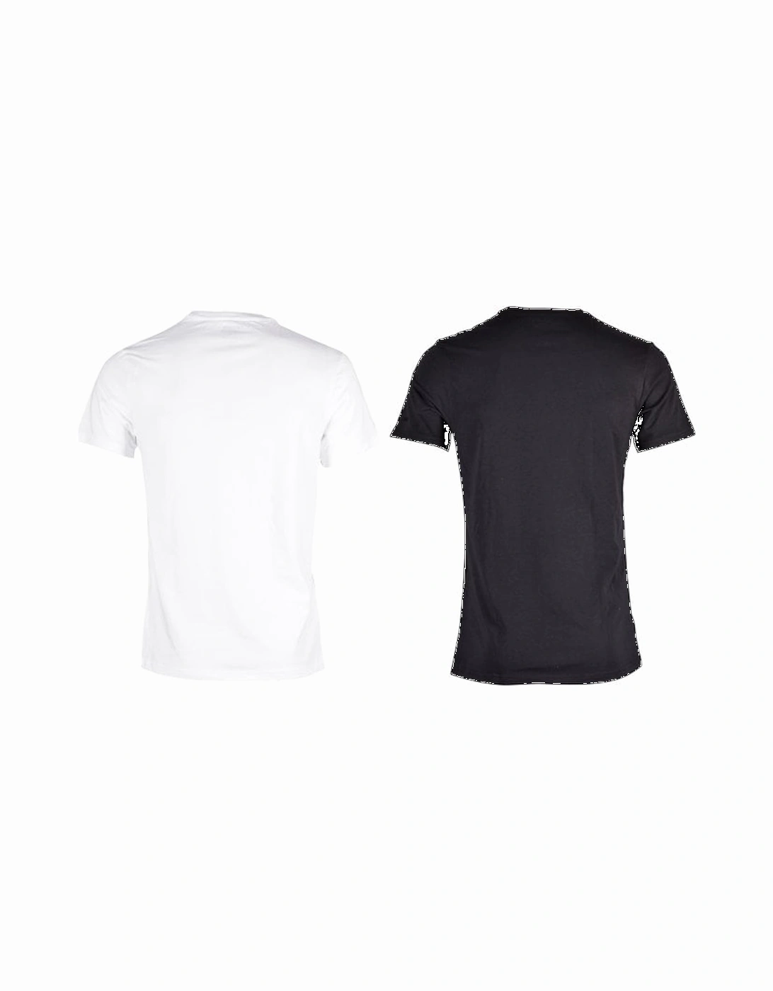 2-Pack Crew-Neck T-Shirts in Slim-Fit, Black/White