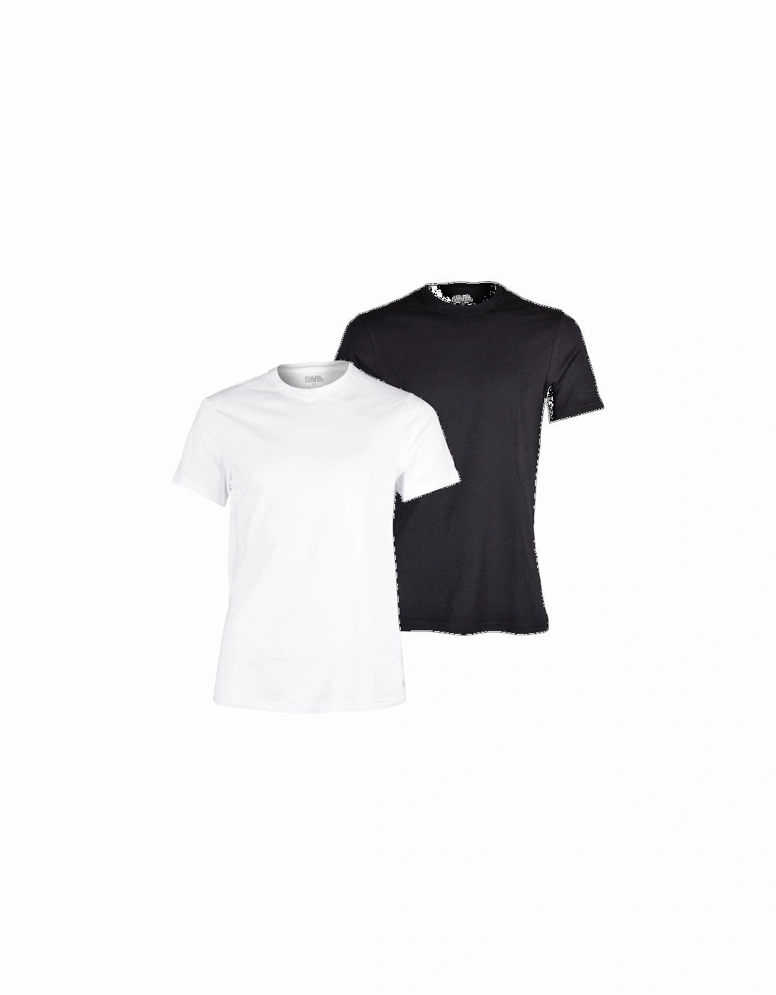 2-Pack Crew-Neck T-Shirts in Slim-Fit, Black/White, 7 of 6