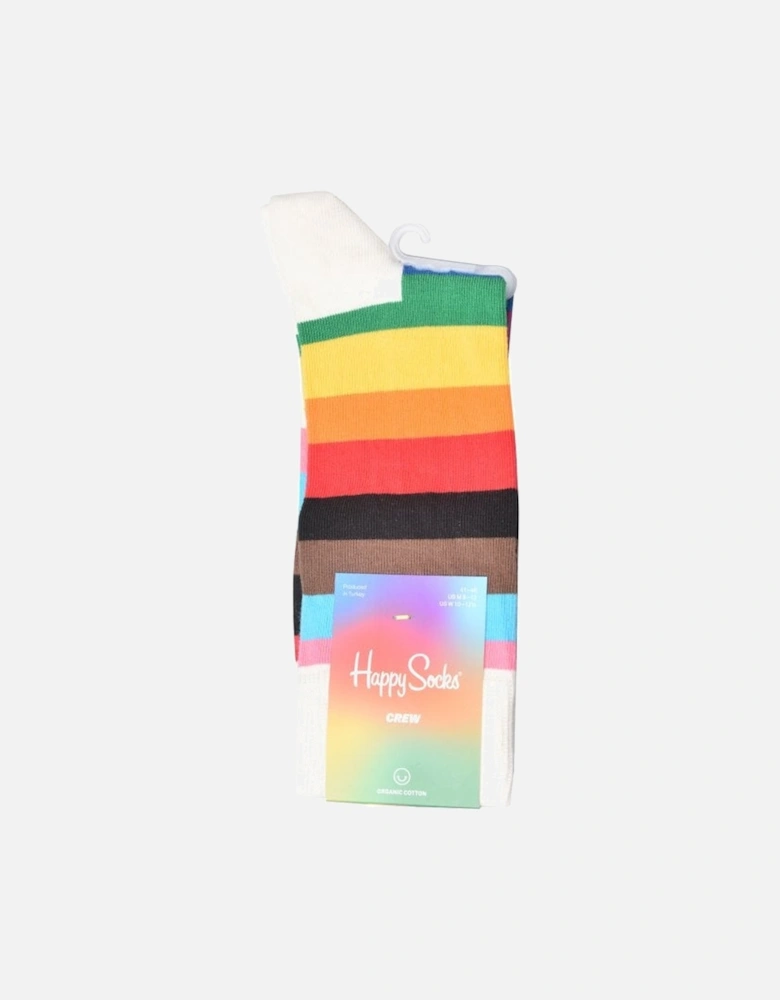 Pride Stripe Socks, White/multi