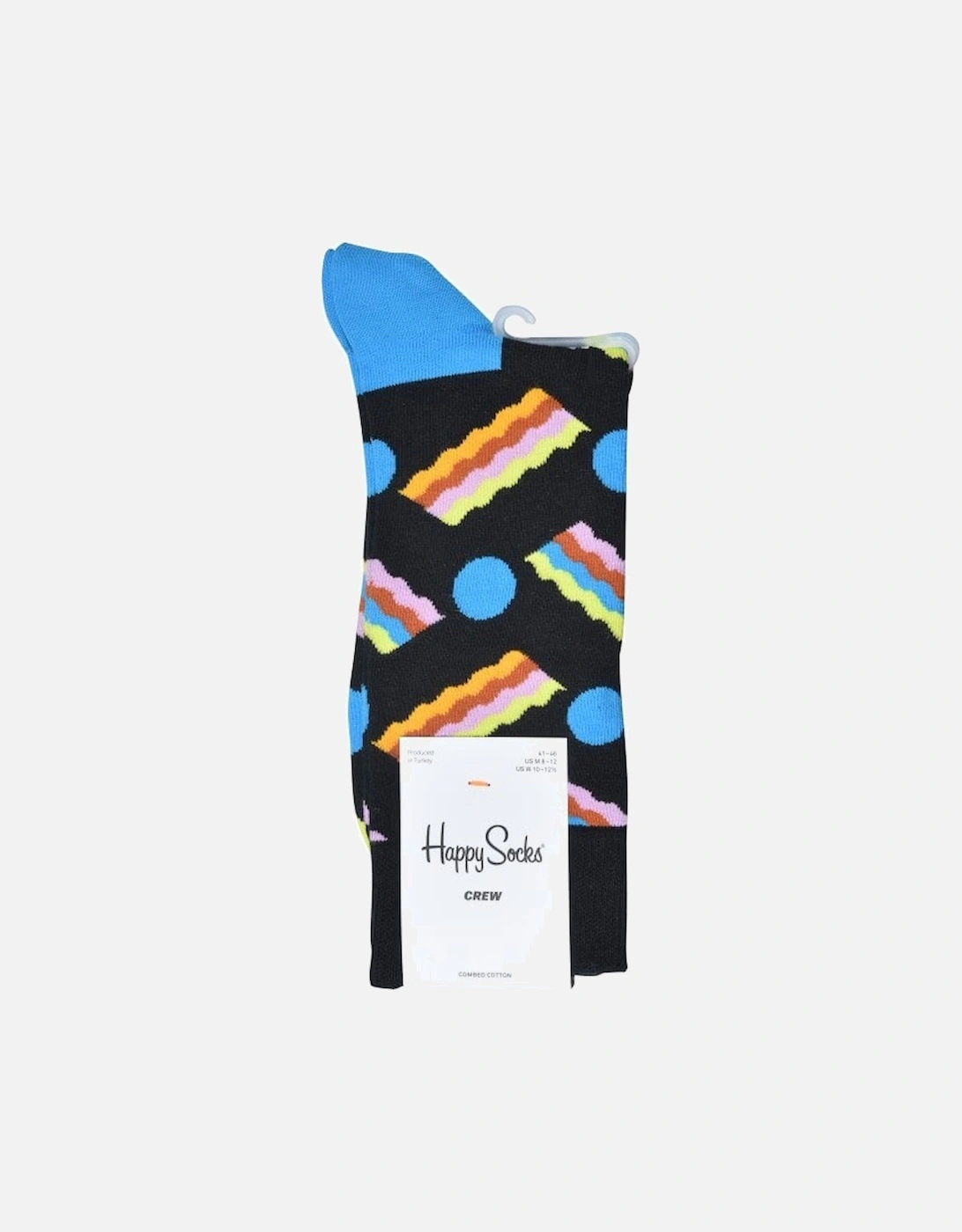 Rainbow Bacon Socks, Black/multi