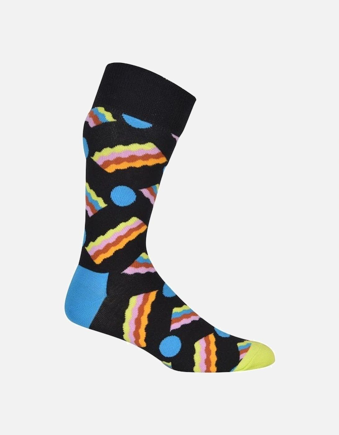 Rainbow Bacon Socks, Black/multi