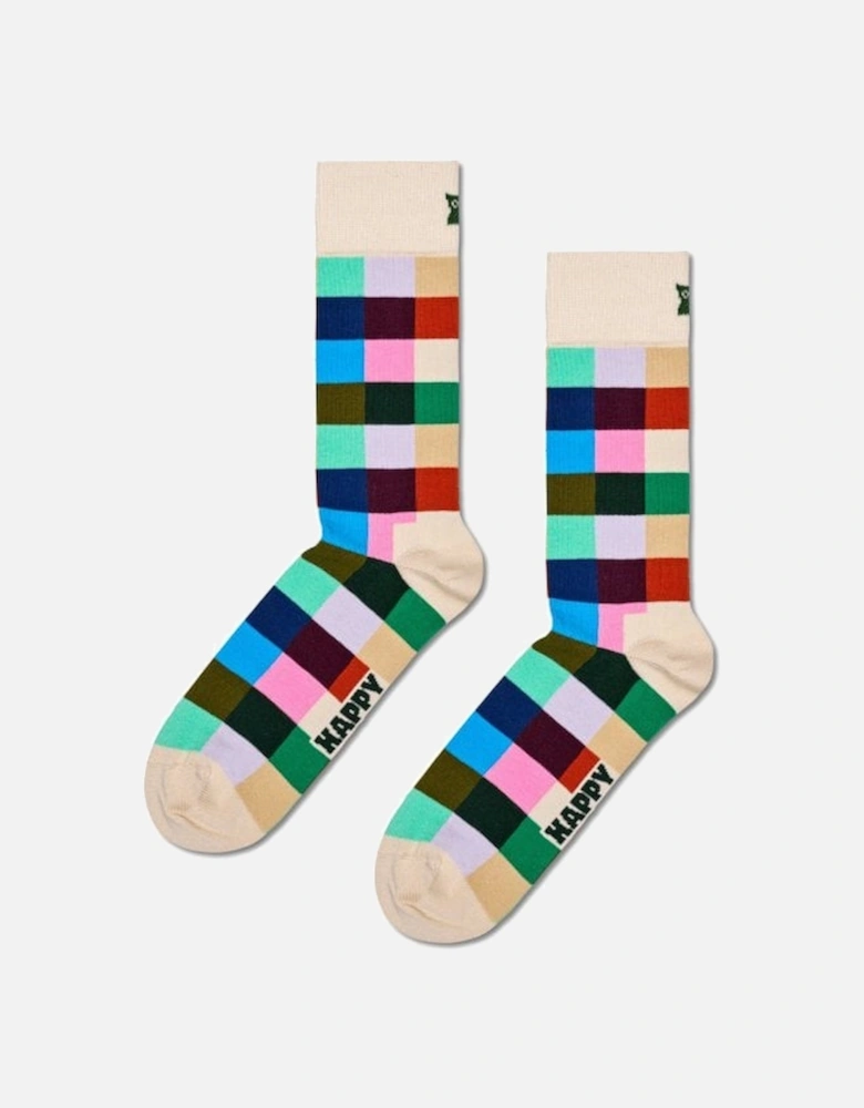 Rainbow Check Socks, Multi