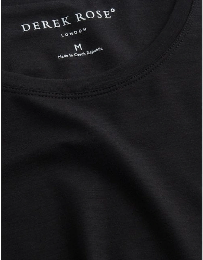 Micro Modal Crew-Neck T-Shirt, Black