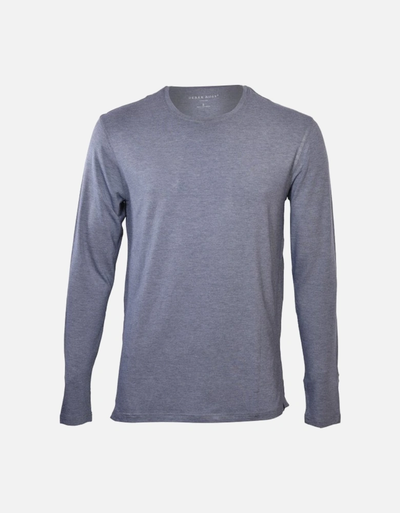 Micro Modal Long-Sleeve T-Shirt, Charcoal