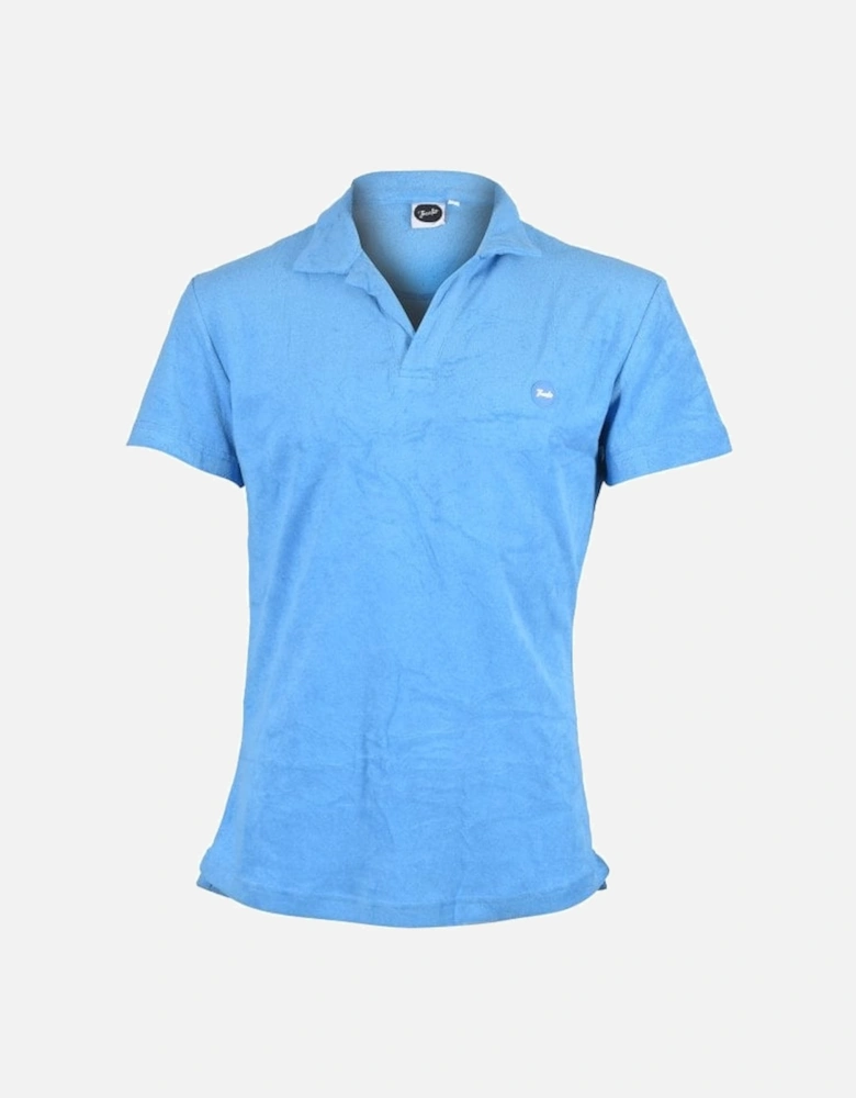 Terry Polo Shirt, Seafoam Blue