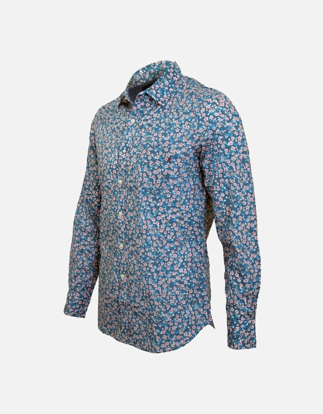 Micro Flowers Shirt, Blue