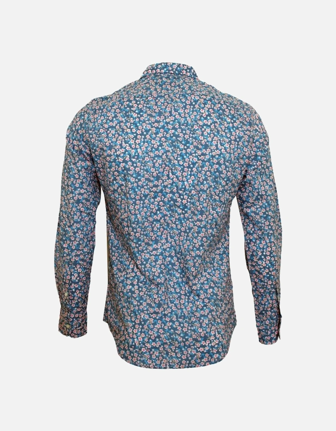 Micro Flowers Shirt, Blue