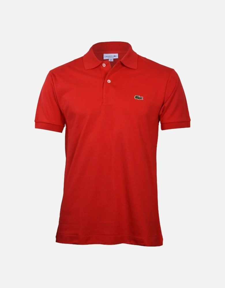 Classic Fit Pique Polo Shirt, Red