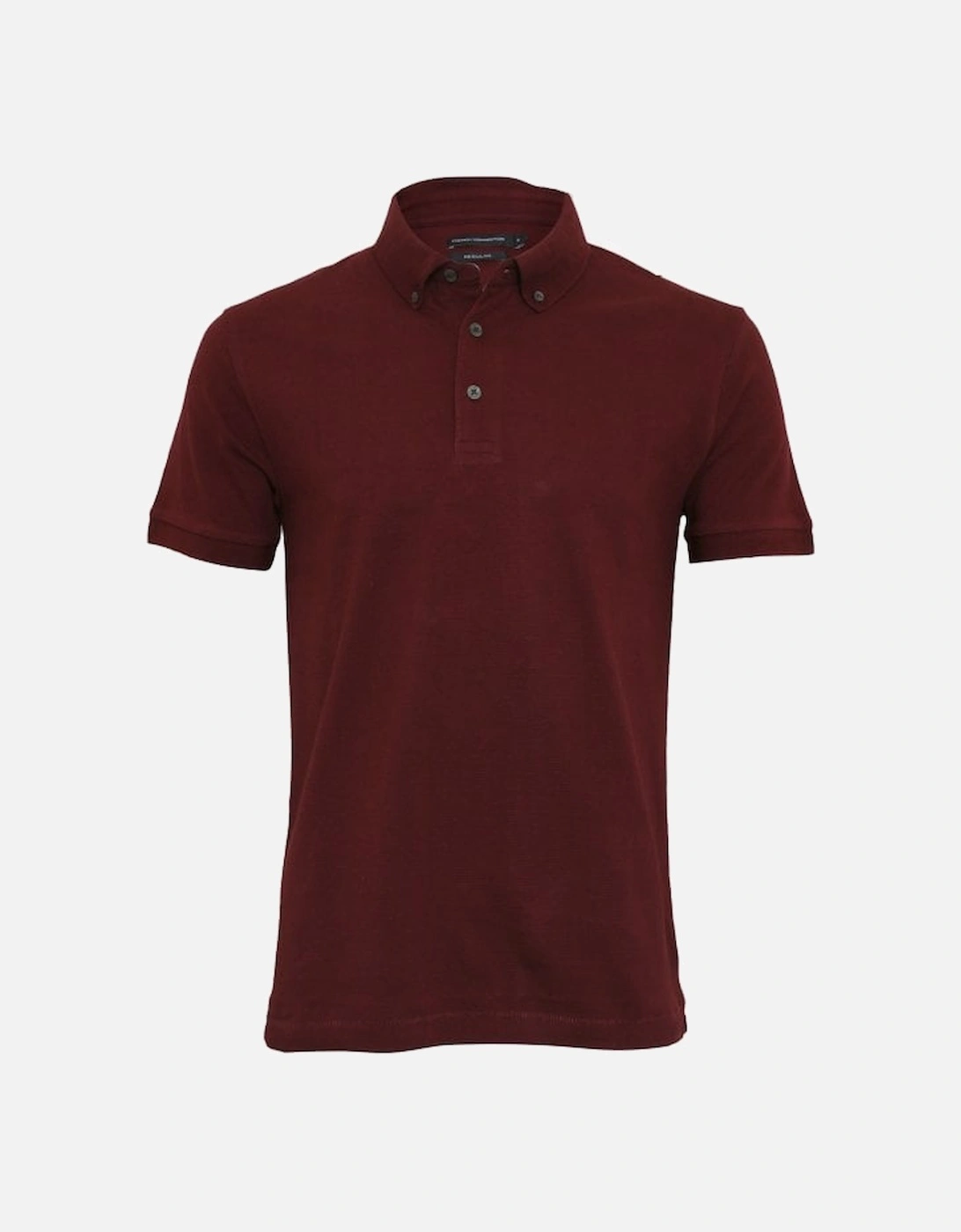 Textured Pique Polo Shirt, Bordeaux Red, 5 of 4