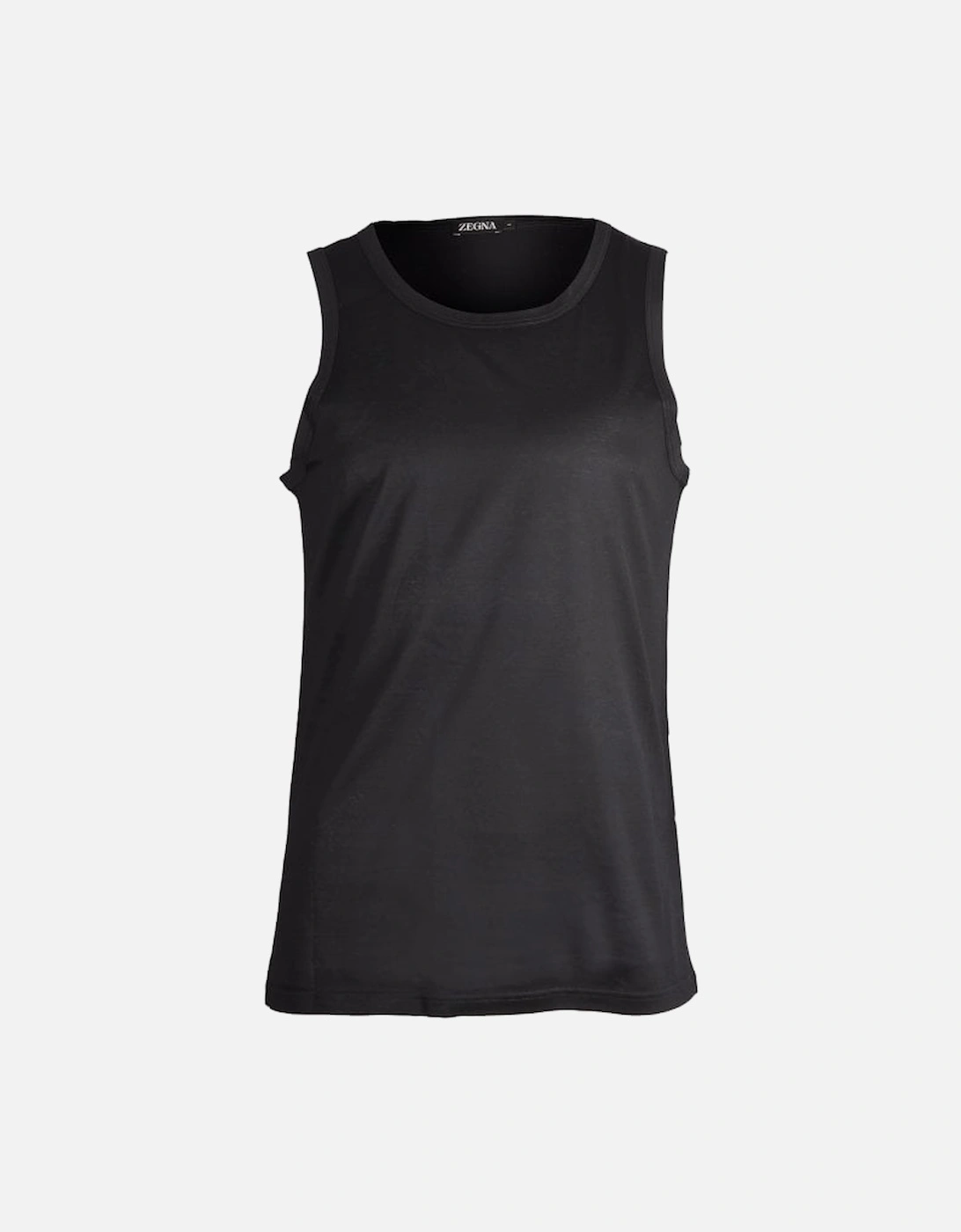 Filoscozia Cotton Tank Top Vest, Black, 5 of 4