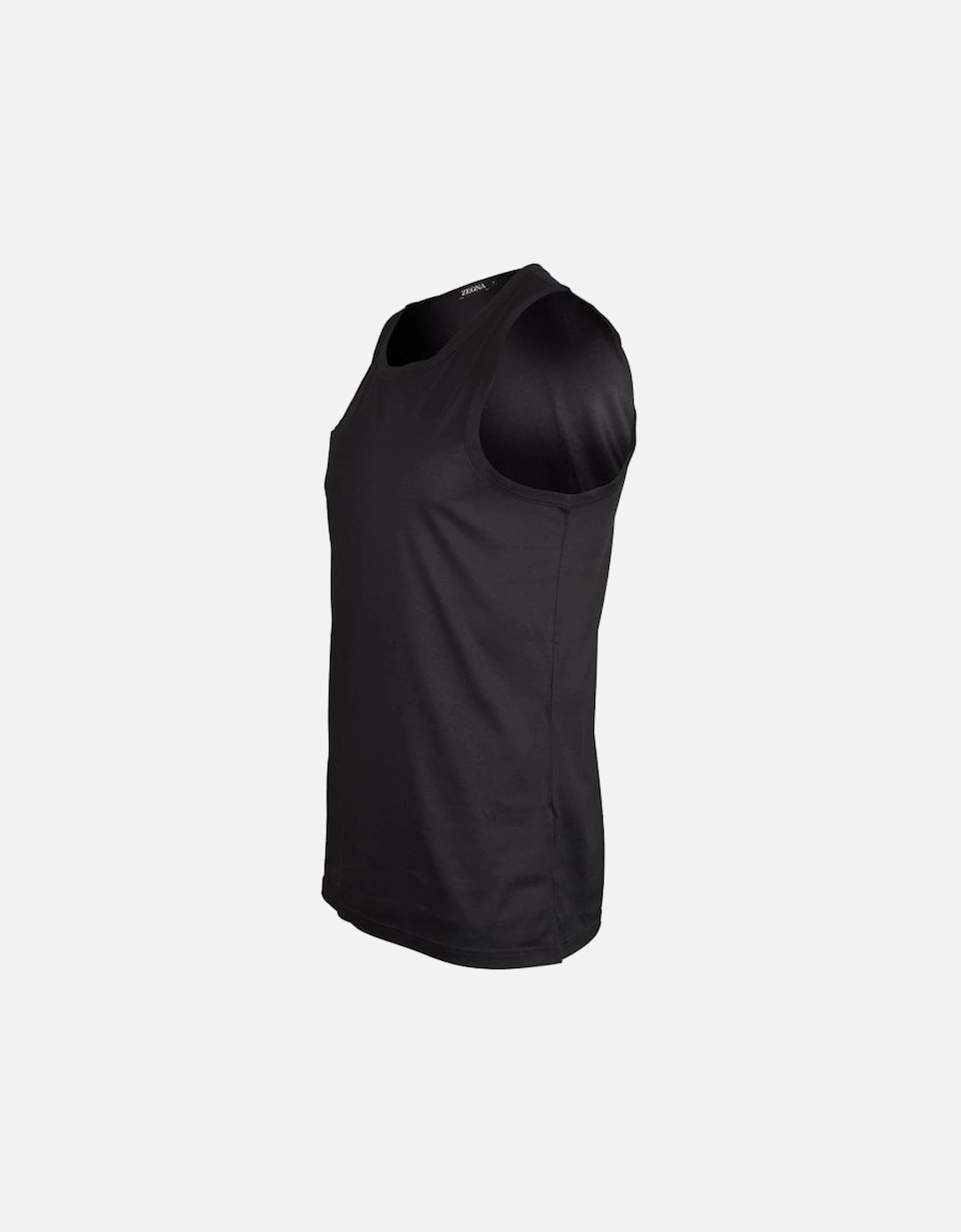 Filoscozia Cotton Tank Top Vest, Black