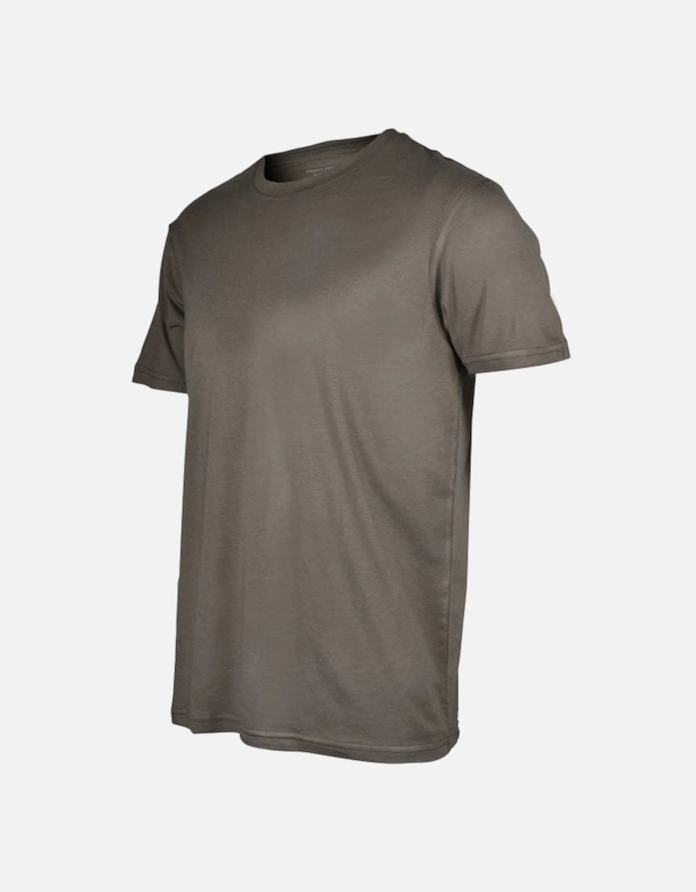 Bamboo Cotton Crew-Neck T-Shirt, Khaki