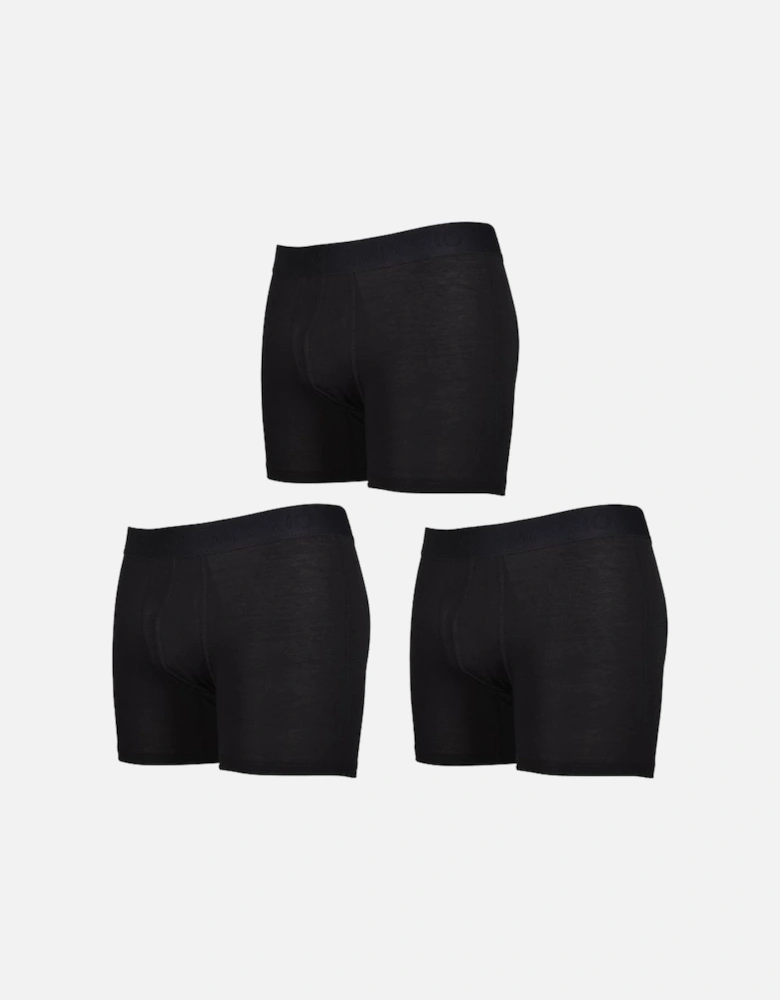 3-Pack Base Bamboo Boxer Briefs, Black