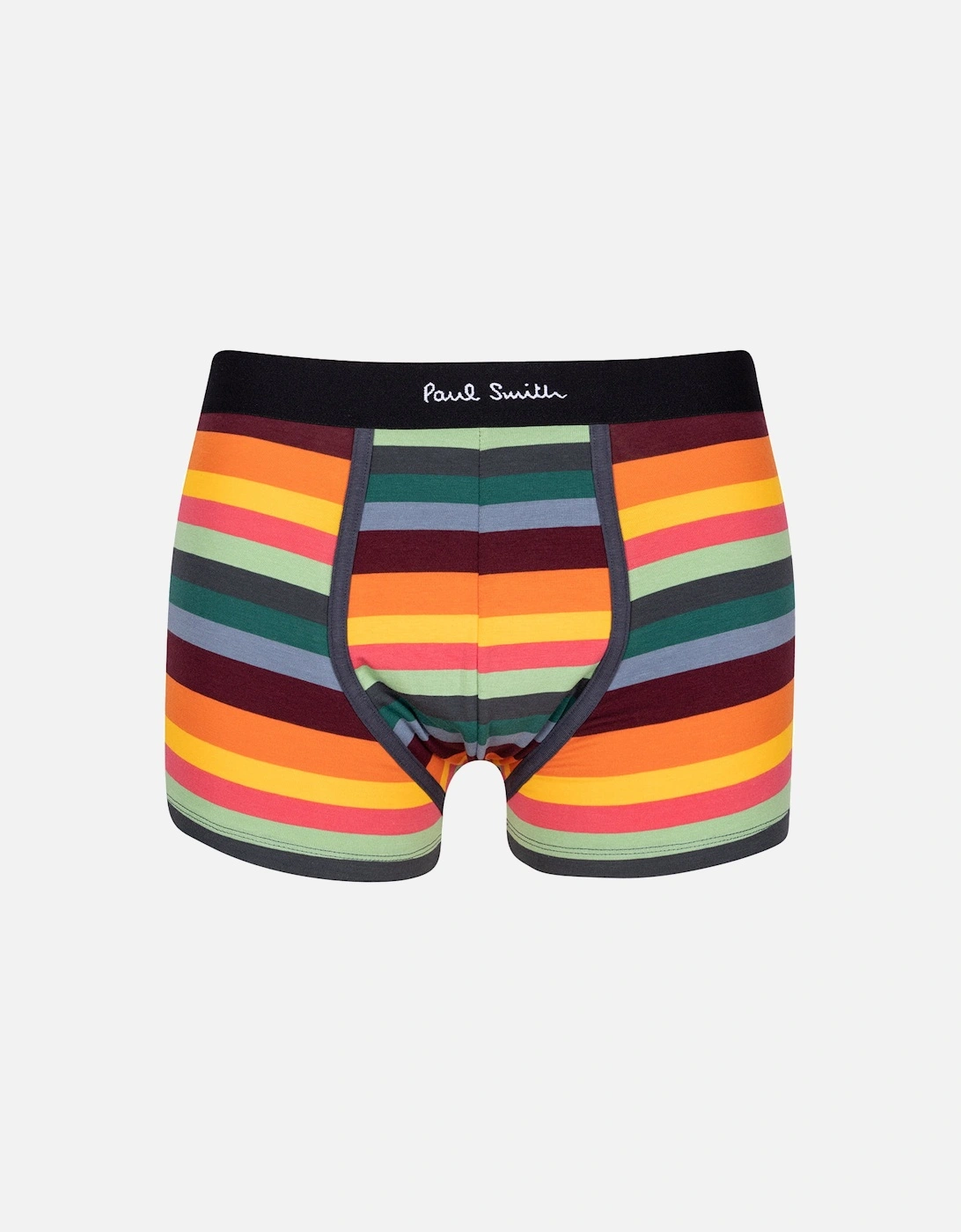 3-Pack Artist-Stripe & Solid Boxer Trunks, Multi