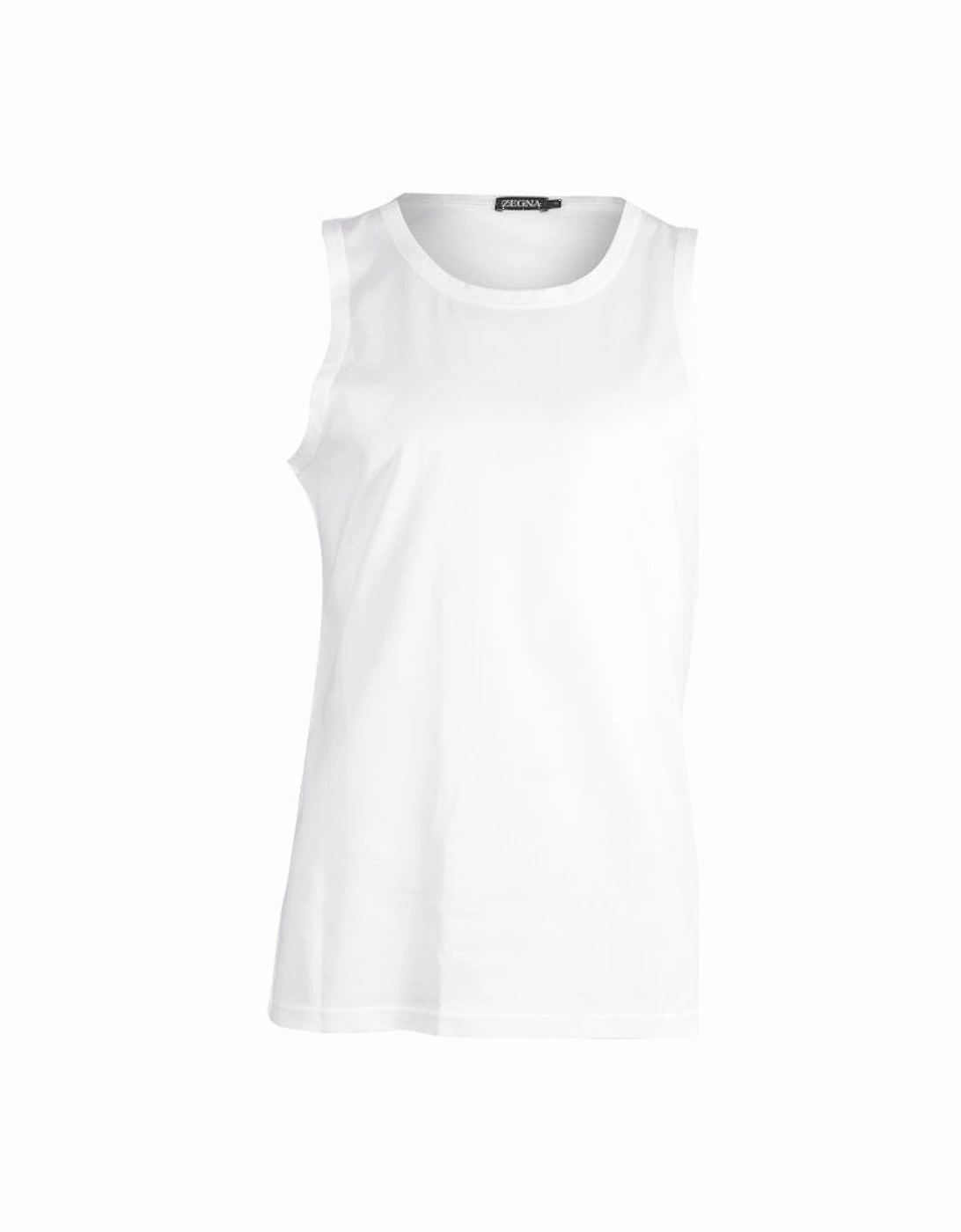 Filoscozia Cotton Tank Top Vest, White, 4 of 3