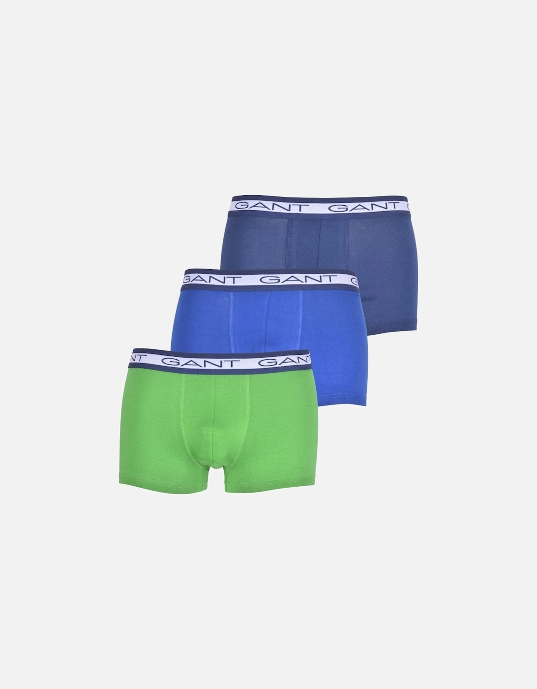 3-Pack Block Stripe Waistband Boxer Trunks, Navy/Green/Blue, 8 of 7