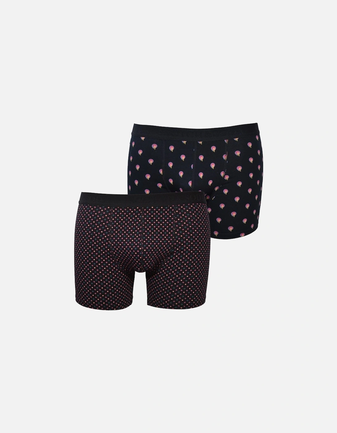 2-Pack Dot and Ditsy Print Boxer Briefs, Black, 7 of 6