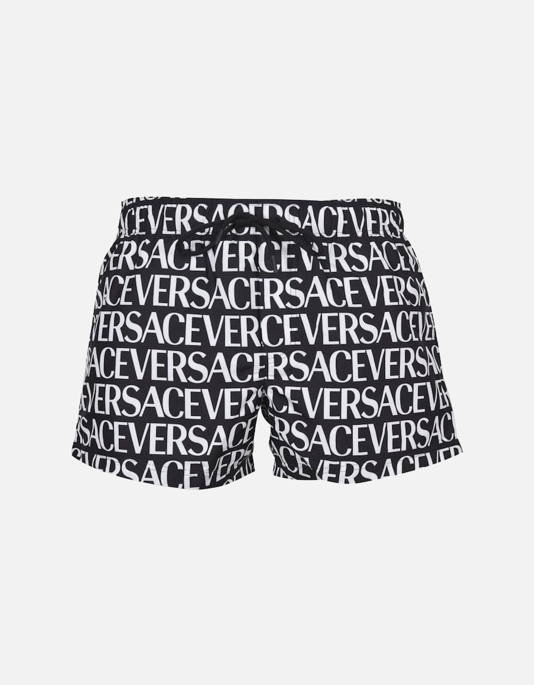 Repeat Logo Print Luxe Swim Shorts, Black/white, 5 of 4