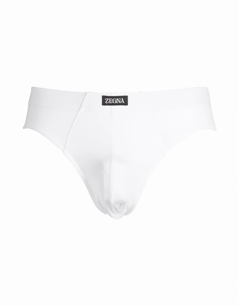 Micromodal Stretch Midi Brief, White