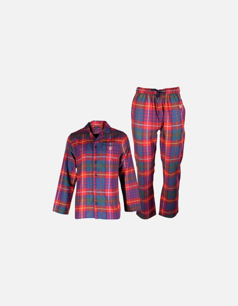 Flannel Tartan Pyjama Gift Set, Ruby Red