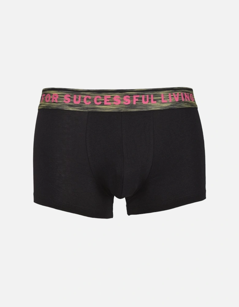 3-Pack Multi Logo Boxer Trunks, Black