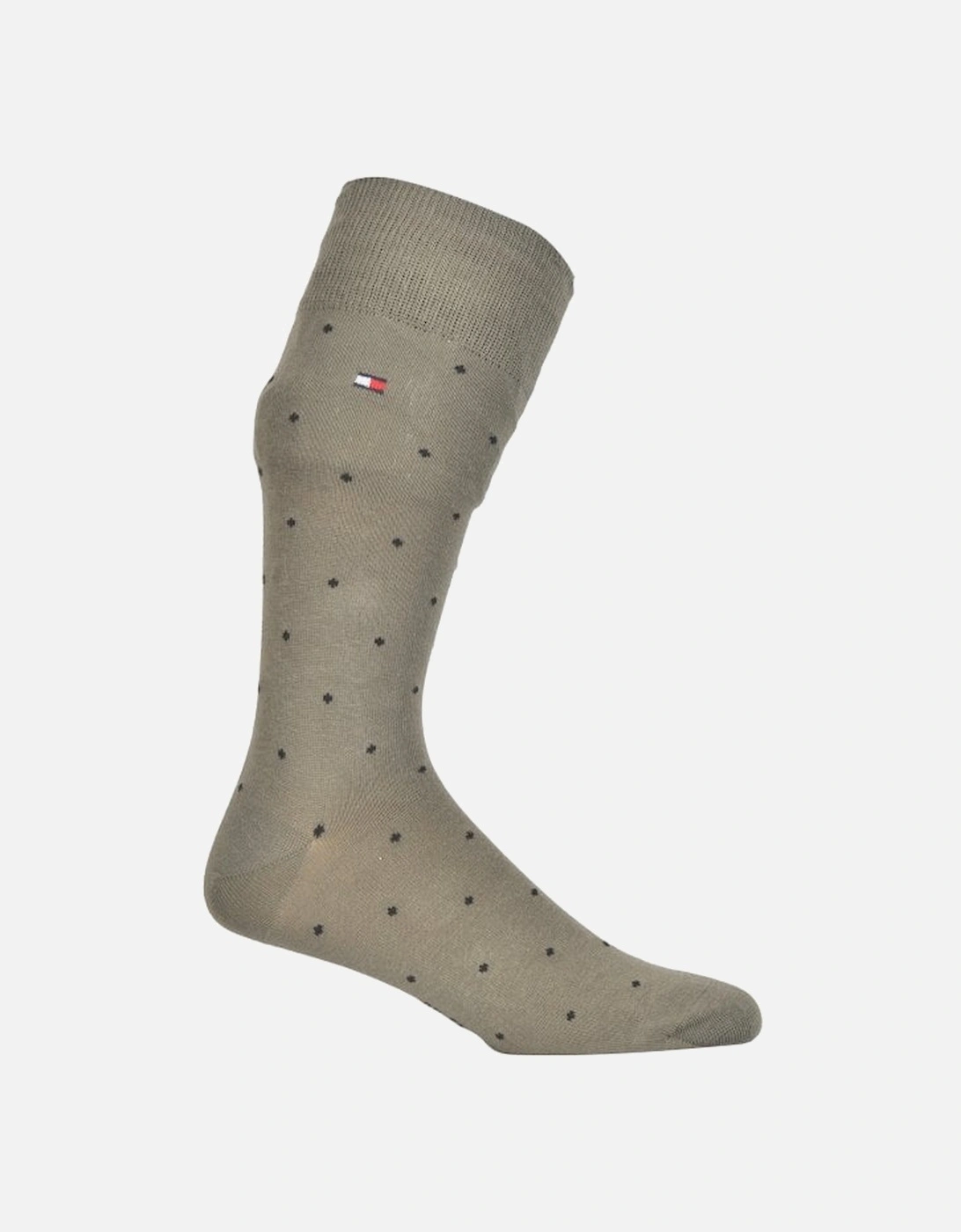 2-Pack Dots Pattern Socks, Black/Khaki