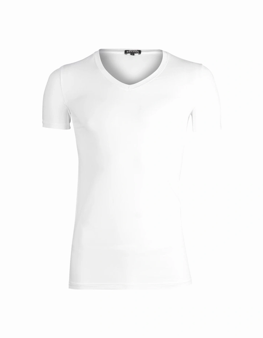 Micromodal Stretch V-Neck T-Shirt, White, 5 of 4