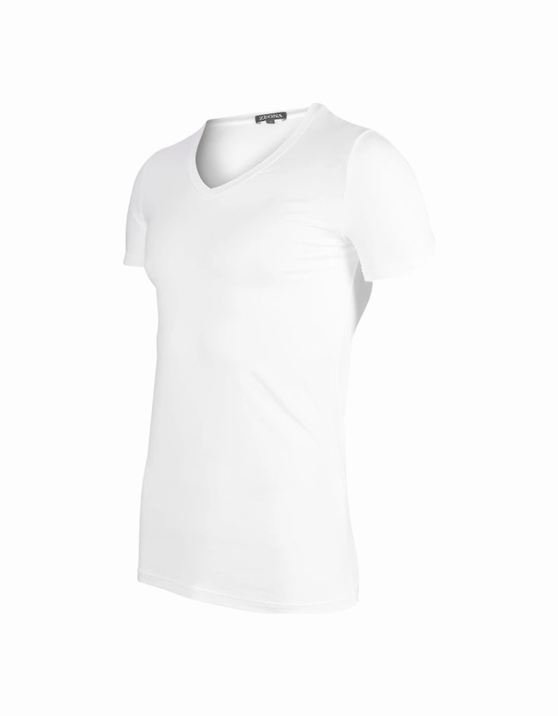 Micromodal Stretch V-Neck T-Shirt, White