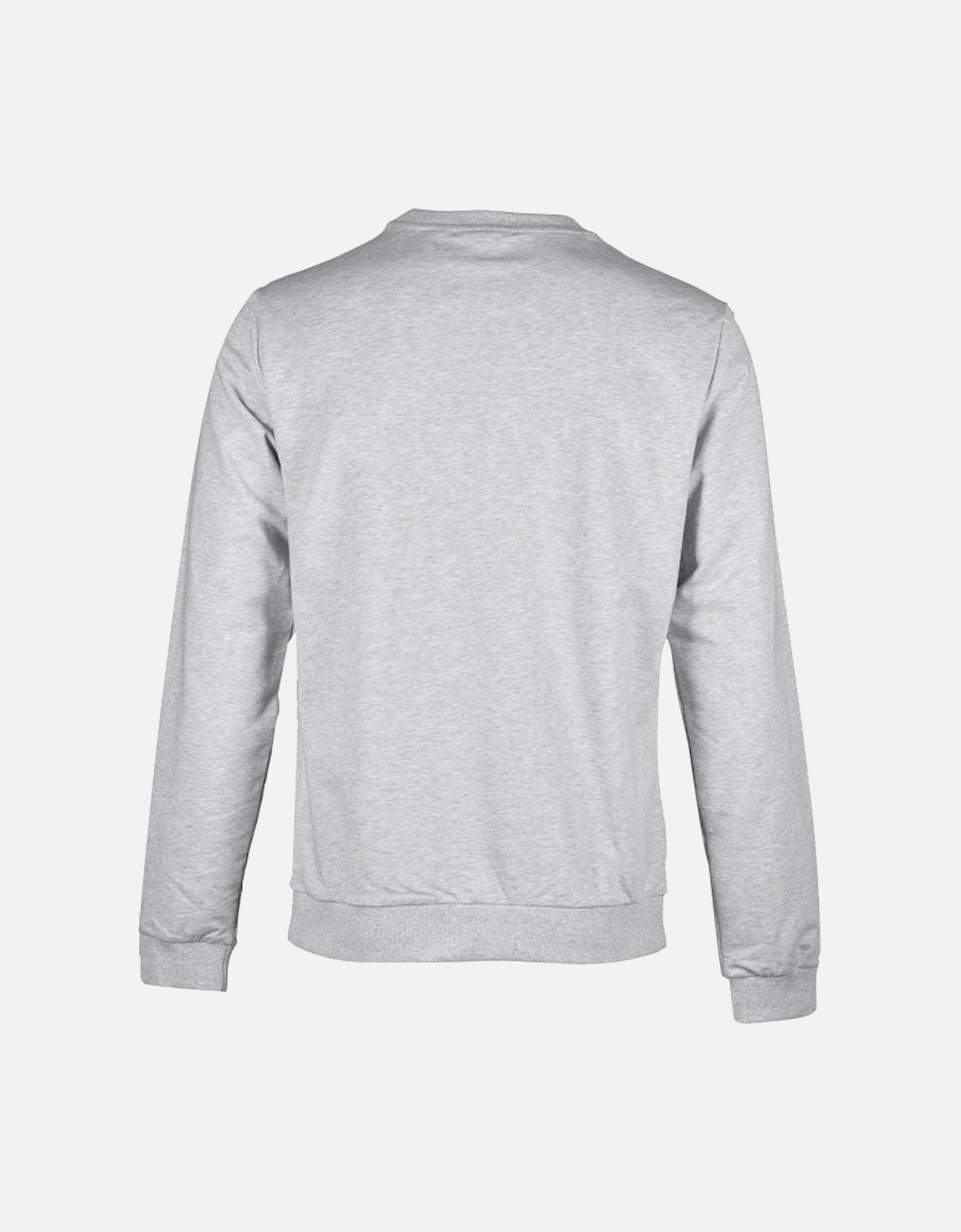 Fleece Lined Felt Logo Sweatshirt, Grey Melange
