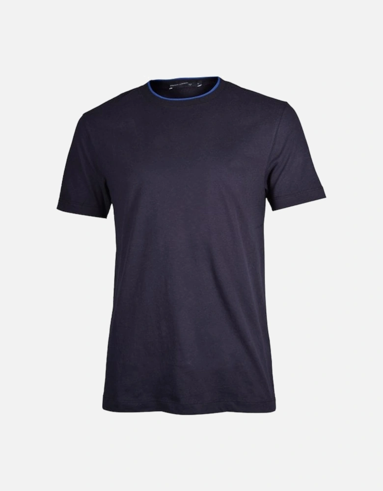 Tipped Crew-Neck T-Shirt, Navy