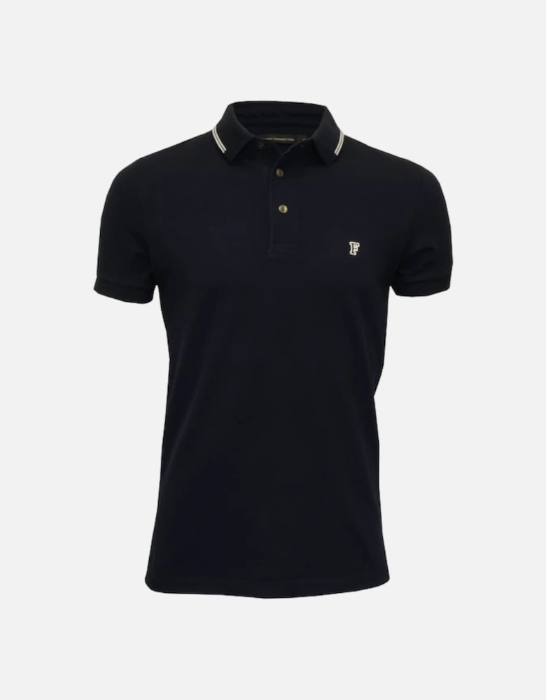 Tipped Pique Polo Shirt, Navy