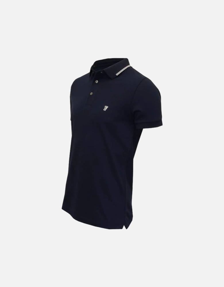 Tipped Pique Polo Shirt, Navy