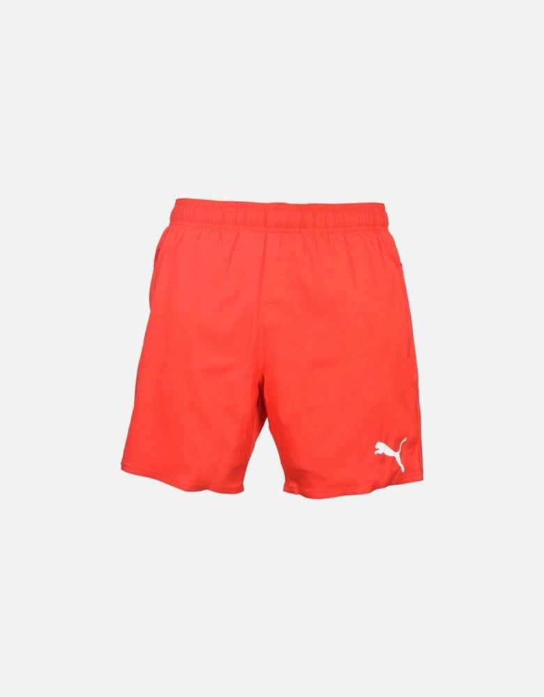 Mid-Length Swim Shorts, Red