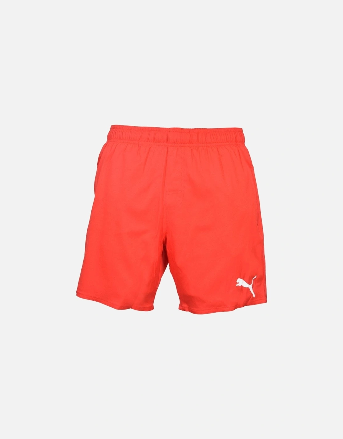 Mid-Length Swim Shorts, Red, 4 of 3
