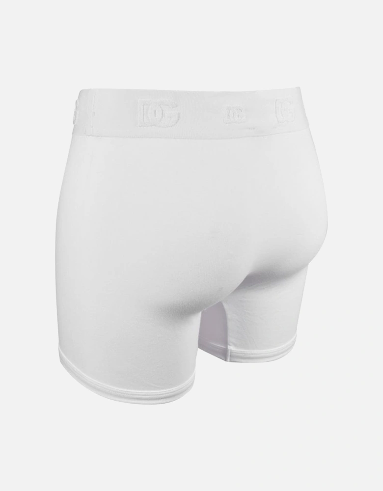 Tonal Logo Embroidery Boxer Brief, White