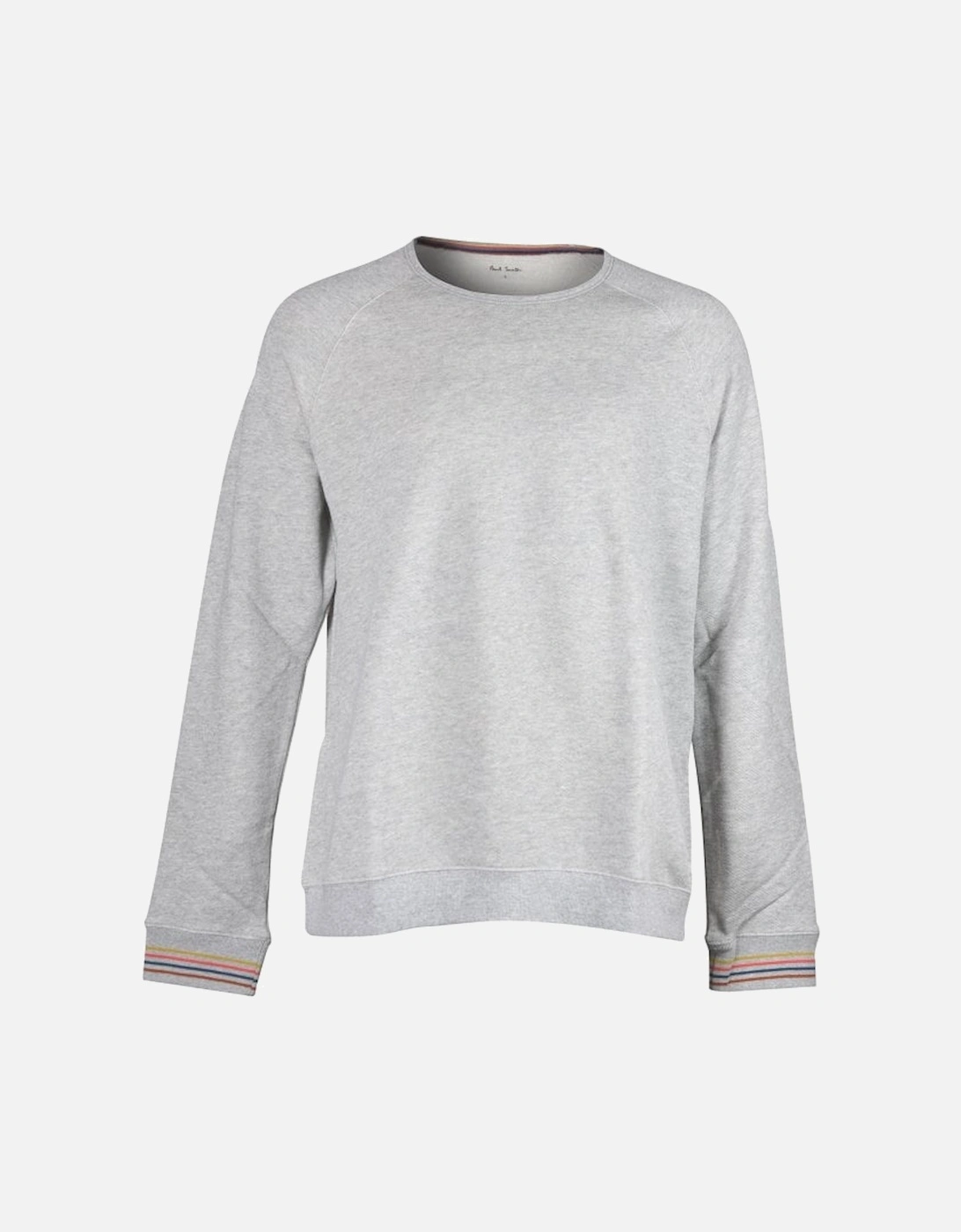 Fleece-Lined New Artist Stripe Sweatshirt, Grey Melange, 8 of 7